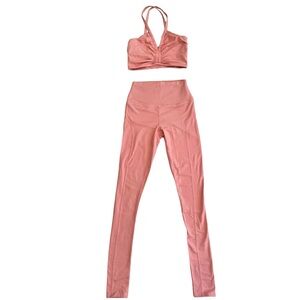 Free People Movement Ultra High-Rise Extra Long Good Times Pink Leggings (XS)